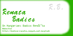 renata badics business card